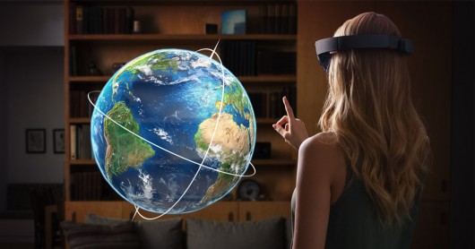 Microsoft HoloLens with Globe