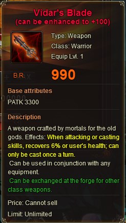 Vidar's Blade