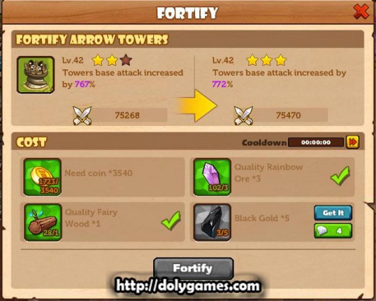 Important to get to level 30 Arrow Tower