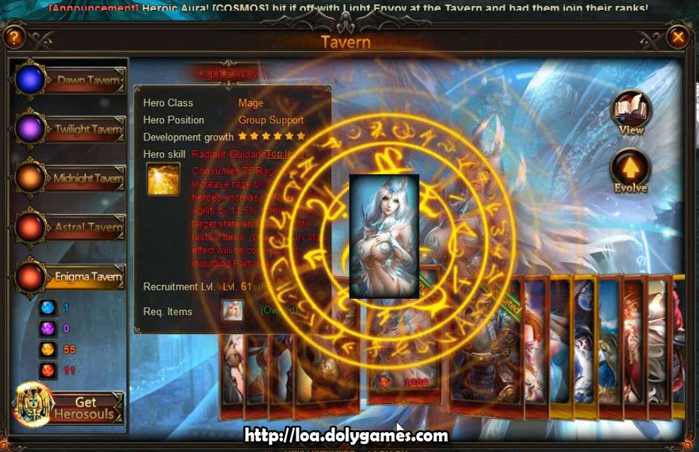 LOA Archer #57 and #58 - Hiring Light Envoy Hero