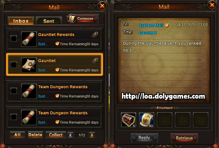 LOA Gauntlet Achievement 12 April 2015 - rank reward