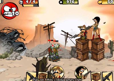 Zombies Can't Jump 2 shooter DolyGames 6