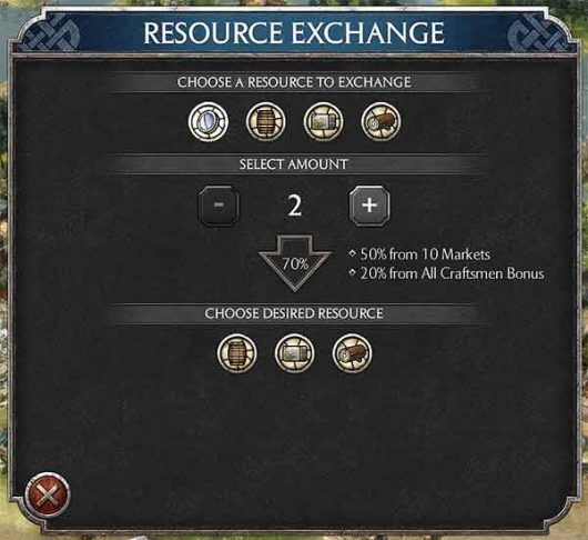 70 percent exchange goods in Market