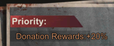 Alliance EXP: donation priority +20% rewards